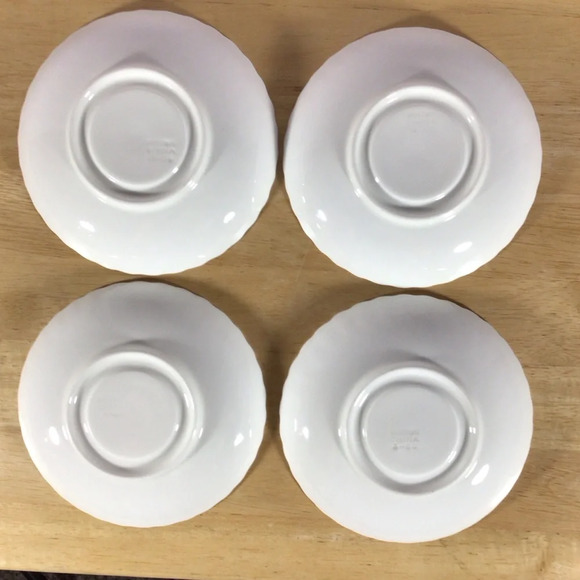 Vintage Minton White Fife Cup and Saucer - Set of 4 - Picture 10 of 10